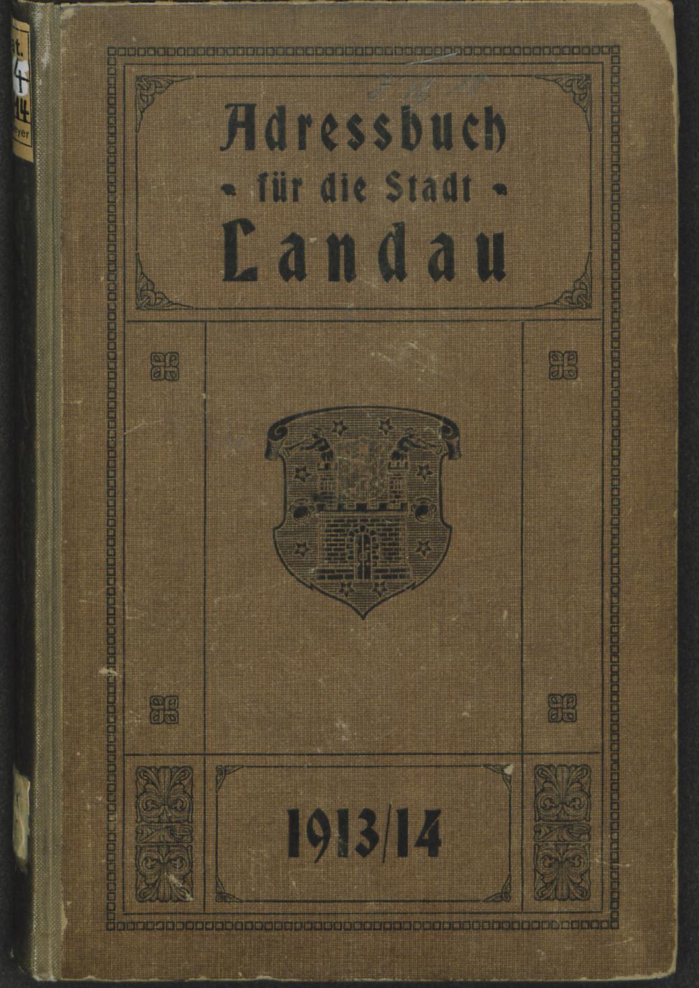 Adressbuch für die Stadt Landau 1913/14